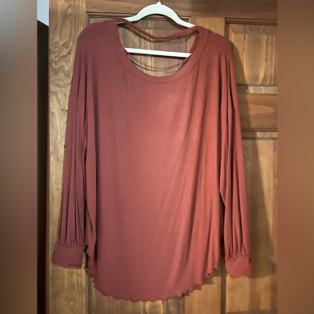 Women's Rust Long Sleeve Top